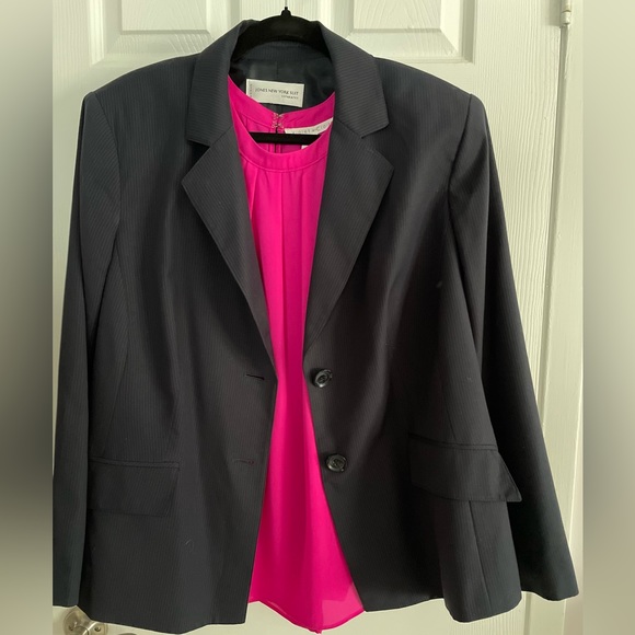 Jones New York Jackets & Blazers - Jones New York Suit navel blue pinstriped blazer size 14 oversized